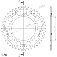 Stealth-Rear Sprocket / Chain Wheel Supersprox 520/42t black 15605K42