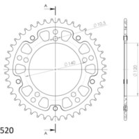 Stealth-Kettenrad Supersprox 520/44Z schwarz 15605K44