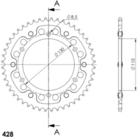 Stealth-Rear Sprocket / Chain Wheel Supersprox 428/48t gold