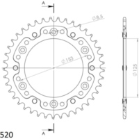 Stealth-Kettenrad Supersprox 520/40Z schwarz