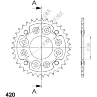 Stealth-Kettenrad Supersprox 420/35Z gold