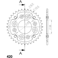 Stealth-Rear Sprocket / Chain Wheel Supersprox 420/36t gold