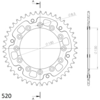 Stealth-Rear Sprocket / Chain Wheel Supersprox 520/45t blue