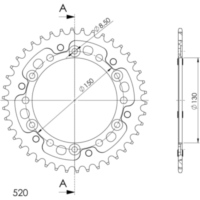Stealth-Rear Sprocket / Chain Wheel Supersprox 520/43t gold 10501S43