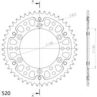 Stealth-Kettenrad Supersprox 520/47Z gold 10501S47