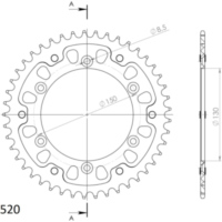 Stealth-Kettenrad Supersprox 520/45Z schwarz 30245K45