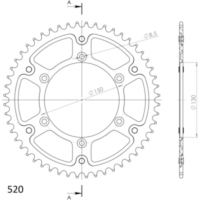 Stealth-Kettenrad Supersprox 520/52Z schwarz 30245K52