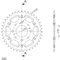 Stealth-Rear Sprocket / Chain Wheel Supersprox 520/39t gold 71201S39