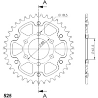 Stealth-Rear Sprocket / Chain Wheel Supersprox 525/39t silver 20600V39