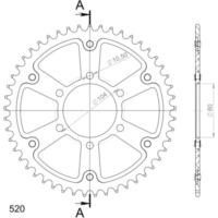 Stealth-Rear Sprocket / Chain Wheel Supersprox 520/49t gold 16403S49