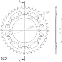 Stealth-Rear Sprocket / Chain Wheel Supersprox 520/40t black 16500K40