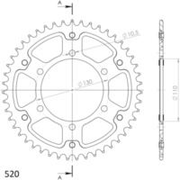 Stealth-Kettenrad Supersprox 520/43Z grün 16500G43