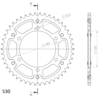 Stealth-Rear Sprocket / Chain Wheel Supersprox 530/45t black 16603K45