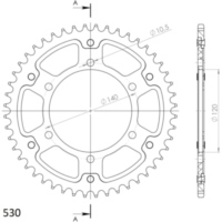 Stealth-Kettenrad Supersprox 530/48Z schwarz 16603K48