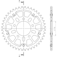 Stealth-Rear Sprocket / Chain Wheel Supersprox 530/43t black 37090K43