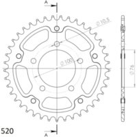 Stealth-Rear Sprocket / Chain Wheel Supersprox 520/41t black 92902K41