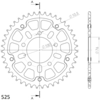 Stealth-Kettenrad Supersprox 525/43Z schwarz 92903K43