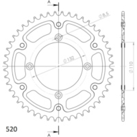 Stealth-Rear Sprocket / Chain Wheel Supersprox 520/48t gold 71307S48