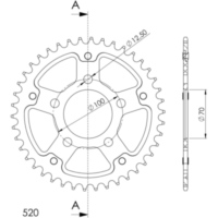 Stealth-Rear Sprocket / Chain Wheel Supersprox 520/42t gold 35711S42