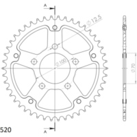 Stealth-Rear Sprocket / Chain Wheel Supersprox 520/43t gold 35711S43