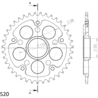 Stealth-Rear Sprocket / Chain Wheel Supersprox 520/39t silver 50611V39