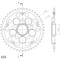 Stealth-Kettenrad Supersprox 525/43Z silber 50605V43