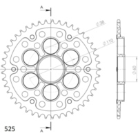 Stealth-Rear Sprocket / Chain Wheel Supersprox 525/44t gold 50801S44