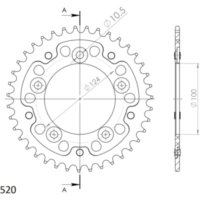 Stealth-Rear Sprocket / Chain Wheel Supersprox 520/38t black 50613K38