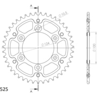 Stealth-Kettenrad Supersprox 525/44Z gold 50609S44