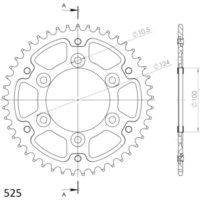 Stealth-Rear Sprocket / Chain Wheel Supersprox 525/45t blue 50609B45