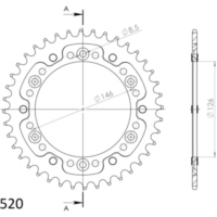 Stealth-Rear Sprocket / Chain Wheel Supersprox 520/41t black 14203K41