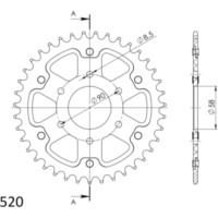 Stealth-Kettenrad Supersprox 520/39Z gold 30812S39