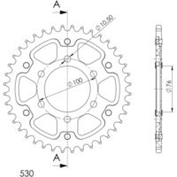 Stealth-Kettenrad Supersprox 530/40Z gold 14902S40