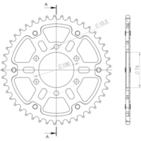 Stealth-Rear Sprocket / Chain Wheel Supersprox 530/47t silver 14902V47