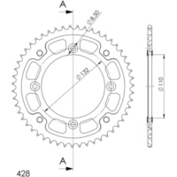 Stealth-Rear Sprocket / Chain Wheel Supersprox 428/51t black 71200K51