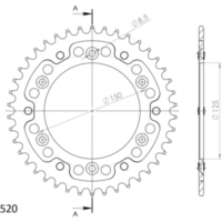 Stealth-Rear Sprocket / Chain Wheel Supersprox 520/42t black 71304K42