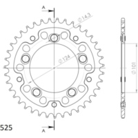 Stealth-Rear Sprocket / Chain Wheel Supersprox 525/39t gold 71400S39