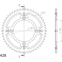 Stealth-Rear Sprocket / Chain Wheel Supersprox 428/51t black
