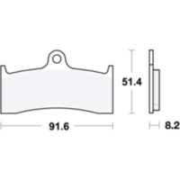 Brake pads sintered trq trw MCB660TRQ