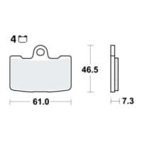 Brake pads sintered trq trw MCB810TRQ