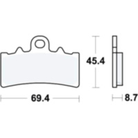 Bremsbeläge Bremsklotz Sinter TRQ TRW MCB834TRQ