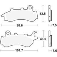 Brake pads standard trw MCB895