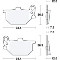 Brake pads std trw MCB503