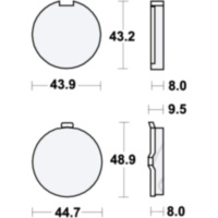 Bremsbeläge Bremsklotz Standard TRW MCB513