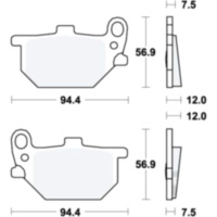 Bremsbeläge Bremsklotz Standard TRW MCB520