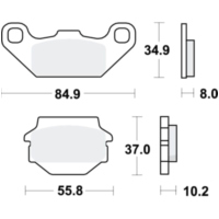 Brake pad sinter si trw MCB560SI