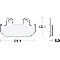 Brake pads sintered trq trw MCB562TRQ