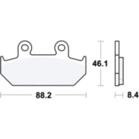 Brake pads sintered sv trw MCB571SV