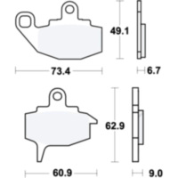Brake pads std trw lucas MCB573