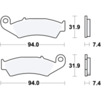 Bremsbeläge Bremsklotz Standard TRW MCB574